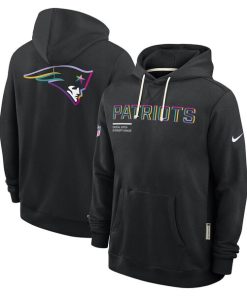 New England Patriots Nike 2025 NFL Crucial Catch Sideline Standard Issue Dri-FIT Hoodie - Black