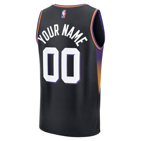 Phoenix Suns Fastbreak Custom Jersey - Statement Edition - Black/White/Purple - Image 4