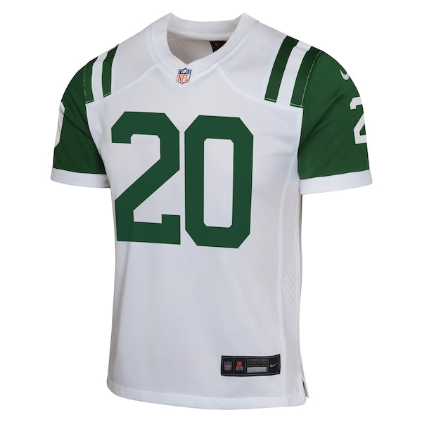 Breece Hall New York Jets Nike Youth Classic Alternate Game Jersey - White - Image 2