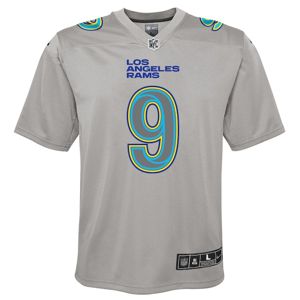 Matthew Stafford Los Angeles Rams Nike Youth Atmosphere Game Jersey - Gray - Image 2