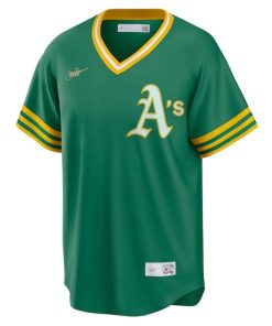 Alternative view of Oakland Athletics Nike Road Cooperstown Collection Team Jersey - Kelly Green