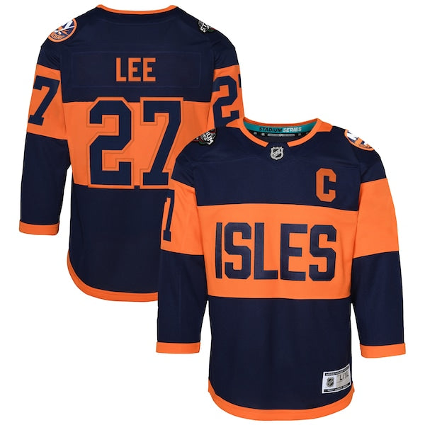 Anders Lee New York Islanders Youth 2024 NHL Stadium Series Premier Player Jersey?ยจC Navy