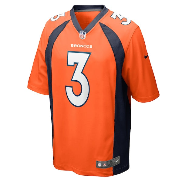 Russell Wilson Denver Broncos Nike Game Jersey - Orange/Navy/White - Image 3