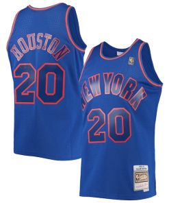 Allan Houston New York Knicks 1996/97 Throwback Dark Swingman Jersey - Blue