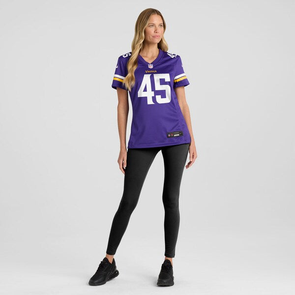 Max Tooley Minnesota Vikings Nike Women's Team Game Jersey - Purple - Image 5