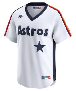 Alternative view of Nolan Ryan Houston Astros Nike Throwback Cooperstown Collection Limited Jersey - White