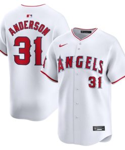 Tyler Anderson Los Angeles Angels Nike Home Limited Player Jersey - White