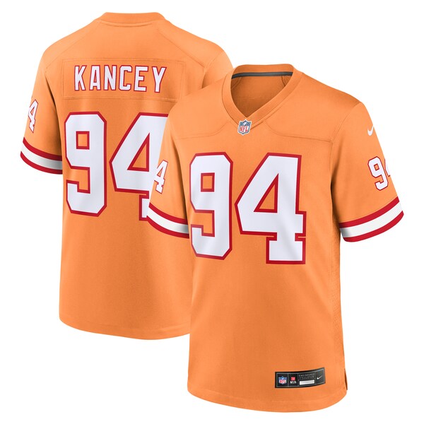 Calijah Kancey Tampa Bay Buccaneers Nike Alternate Team Game Jersey - Orange/White - Image 2