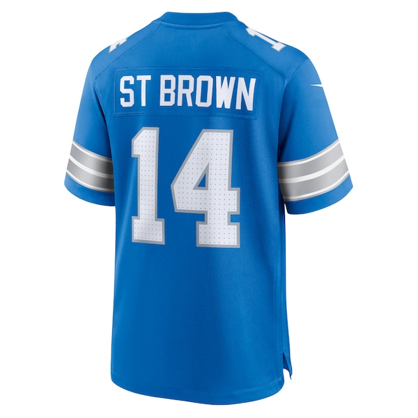 Amon-Ra St. Brown Detroit Lions Nike Game Jersey - Blue/White - Image 4
