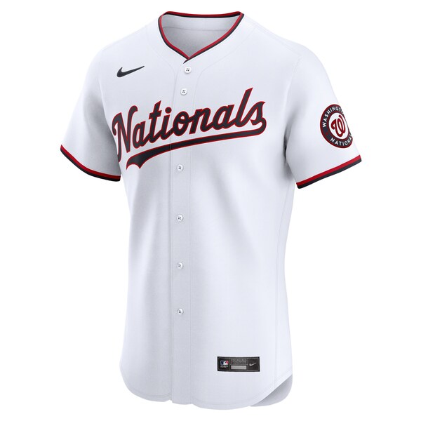 Luis Garcia Washington Nationals Nike Home Elite Player Jersey - White - Image 2