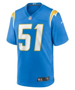 Alternative view of Sebastian Joseph-Day Los Angeles Chargers Nike Game Player Jersey - Powder Blue