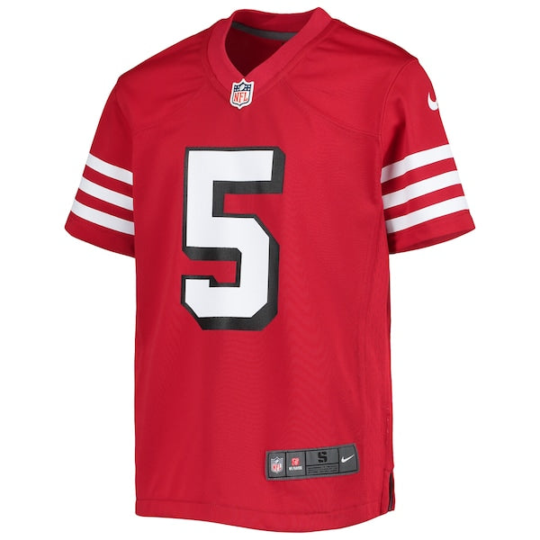Trey Lance San Francisco 49ers Nike Youth Game Jersey - Scarlet/White - Image 3