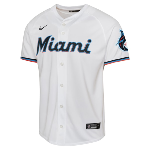 Jazz Chisholm Miami Marlins Nike Youth Home Limited Player Jersey - White - Image 2