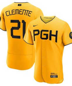 Roberto Clemente Pittsburgh Pirates Nike 2023 City Connect Authentic Player Jersey - Gold