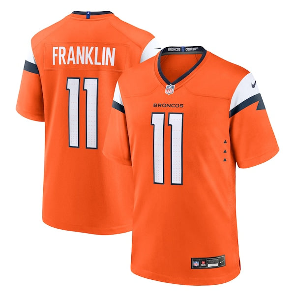 Troy Franklin Denver Broncos Nike Team Game Jersey - Orange