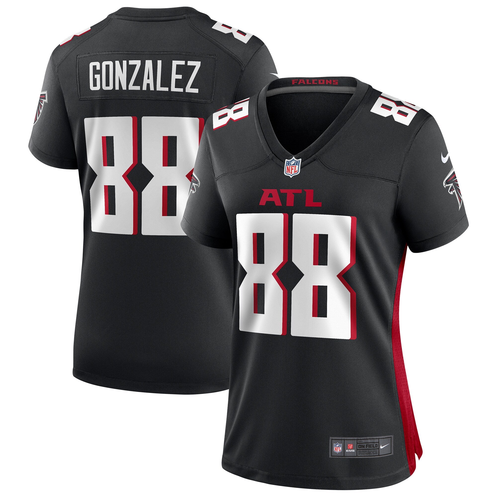 Tony Gonzalez Atlanta Falcons Nike Women's Retired Game Jersey - Red/Black - Image 6