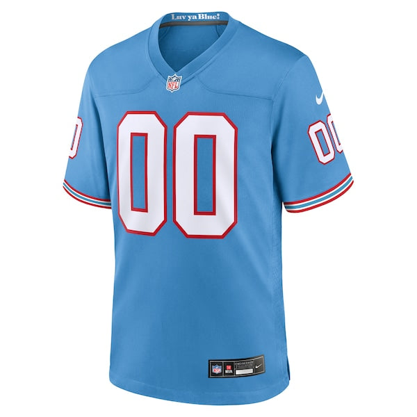 Tennessee Titans Nike Oilers Throwback Custom Game Jersey - Light Blue - Image 2