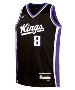 Alternative view of Zach LaVine Sacramento Kings Nike Youth Swingman Jersey - Icon Edition - Black