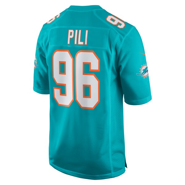 Brandon Pili Miami Dolphins Nike Game Jersey - Aqua - Image 4