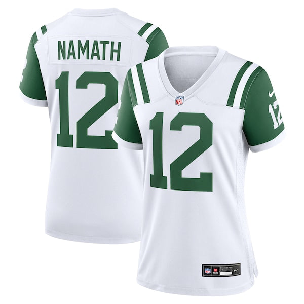 Joe Namath New York Jets Nike Women's Classic Alternate Retired Player Game Jersey - White - Image 2