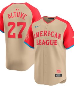 Jose Altuve American League Nike 2024 MLB All-Star Game Limited Player Jersey - Cream