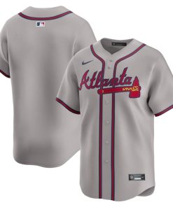 Atlanta Braves Nike Away Limited Jersey - Gray