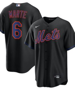 Starling Marte New York Mets Nike Alternate Replica Jersey - Black