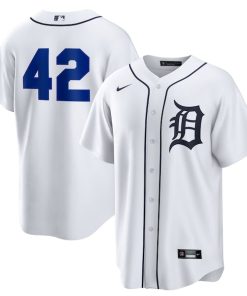 Detroit Tigers Nike Home  2025 Jackie Robinson Day Replica Jersey - White