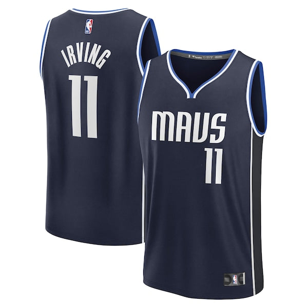 Kyrie Irving Dallas Mavericks Fast Break Replica Player Jersey - Statement Edition - Navy