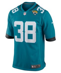Alternative view of Velus Jones Jr. Jacksonville Jaguars Nike Team Game Jersey -  Teal