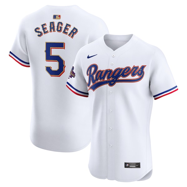 Corey Seager Texas Rangers Nike 2024 Gold Collection Elite Player Jersey?ยจC White