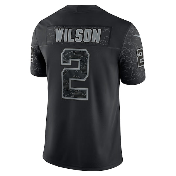 Zach Wilson New York Jets Nike RFLCTV Limited Jersey - Black - Image 6