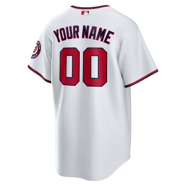 Washington Nationals Nike Replica Custom Jersey - White - Image 3