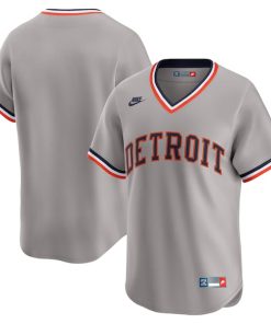 Detroit Tigers Nike Cooperstown Collection Limited Jersey - Gray