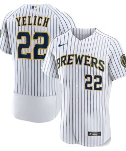 Christian Yelich Milwaukee Brewers Nike Team Alternate Authentic Player Jersey - White