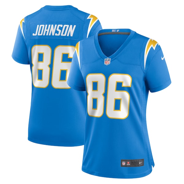 Cornelius Johnson Los Angeles Chargers Nike Women's Game Jersey - Powder Blue