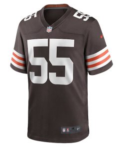 Alternative view of Ethan Pocic Cleveland Browns Nike Game Jersey - Brown