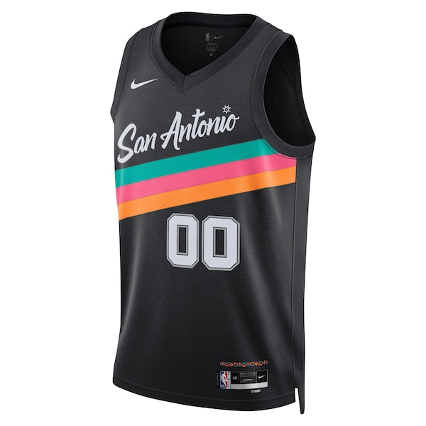 San Antonio Spurs Nike Unisex 2025/26 City Edition Swingman Custom Jersey - Black - Image 2