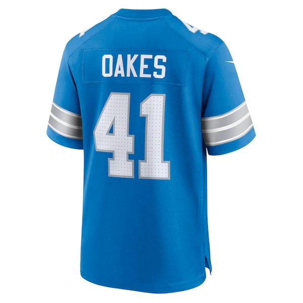 Gunnar Oakes Detroit Lions Nike Team Game Jersey - Blue - Image 3