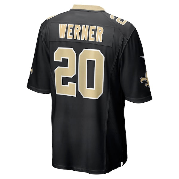 Pete Werner New Orleans Saints Nike Game Jersey - Black - Image 3
