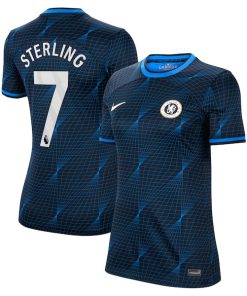 Raheem Sterling Chelsea Nike Women's 2023/24 Away Stadium Replica Player Jersey - Navy/Blue
