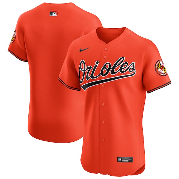 Baltimore Orioles Nike Alternate Vapor Premier Elite Patch Jersey - Orange - Image 2
