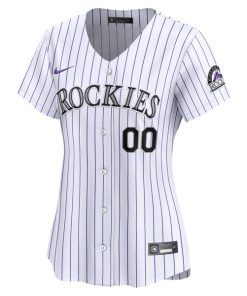 Alternative view of Colorado Rockies Nike Women's Home Limited Custom Jersey - White