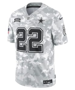 Alternative view of Emmitt Smith Dallas Cowboys Nike 2024 Salute to Service Retired Player Limited Jersey - Arctic Camo