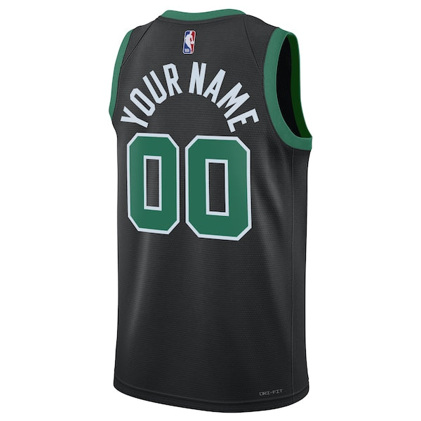 Boston Celtics Jordan Brand Unisex 2022/23 Swingman Custom Jersey - Statement Edition - Black - Image 3