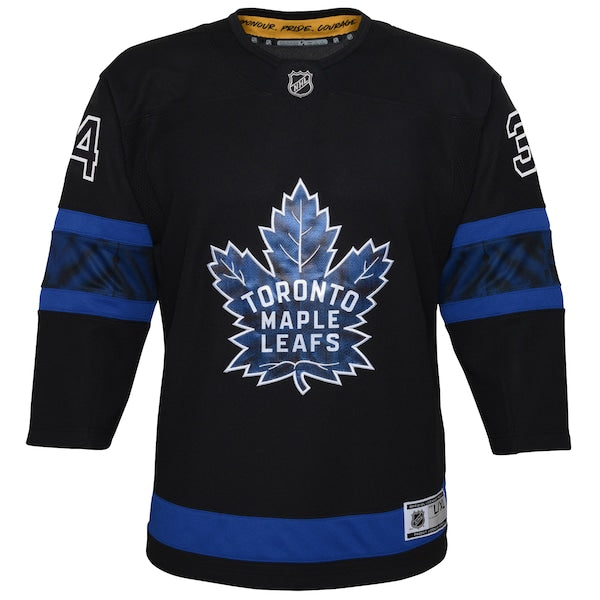 Auston Matthews Toronto Maple Leafs Youth Alternate Premier Player Jersey - Black/Blue - Image 3