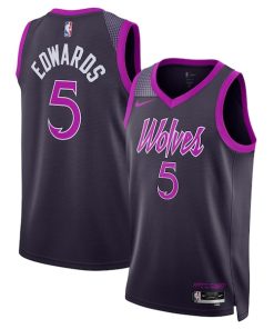 Anthony Edwards Minnesota Timberwolves Nike Unisex 2025/26 Swingman Jersey - Purple - City Edition