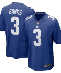 Alternative view of Deonte Banks New York Giants Nike  Game Jersey -  Royal/White