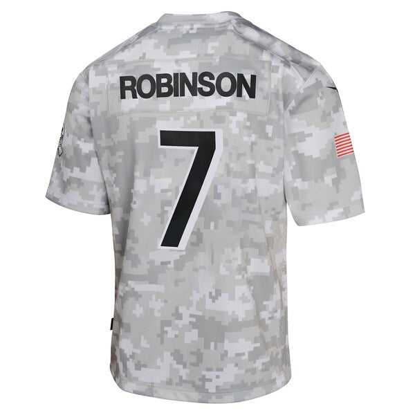 Bijan Robinson Atlanta Falcons Nike Youth 2024 Salute to Service Game Jersey - Arctic Camo - Image 3