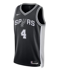 Alternative view of De'Aaron Fox San Antonio Spurs Nike Unisex Swingman Player Jersey - Icon Edition - Black